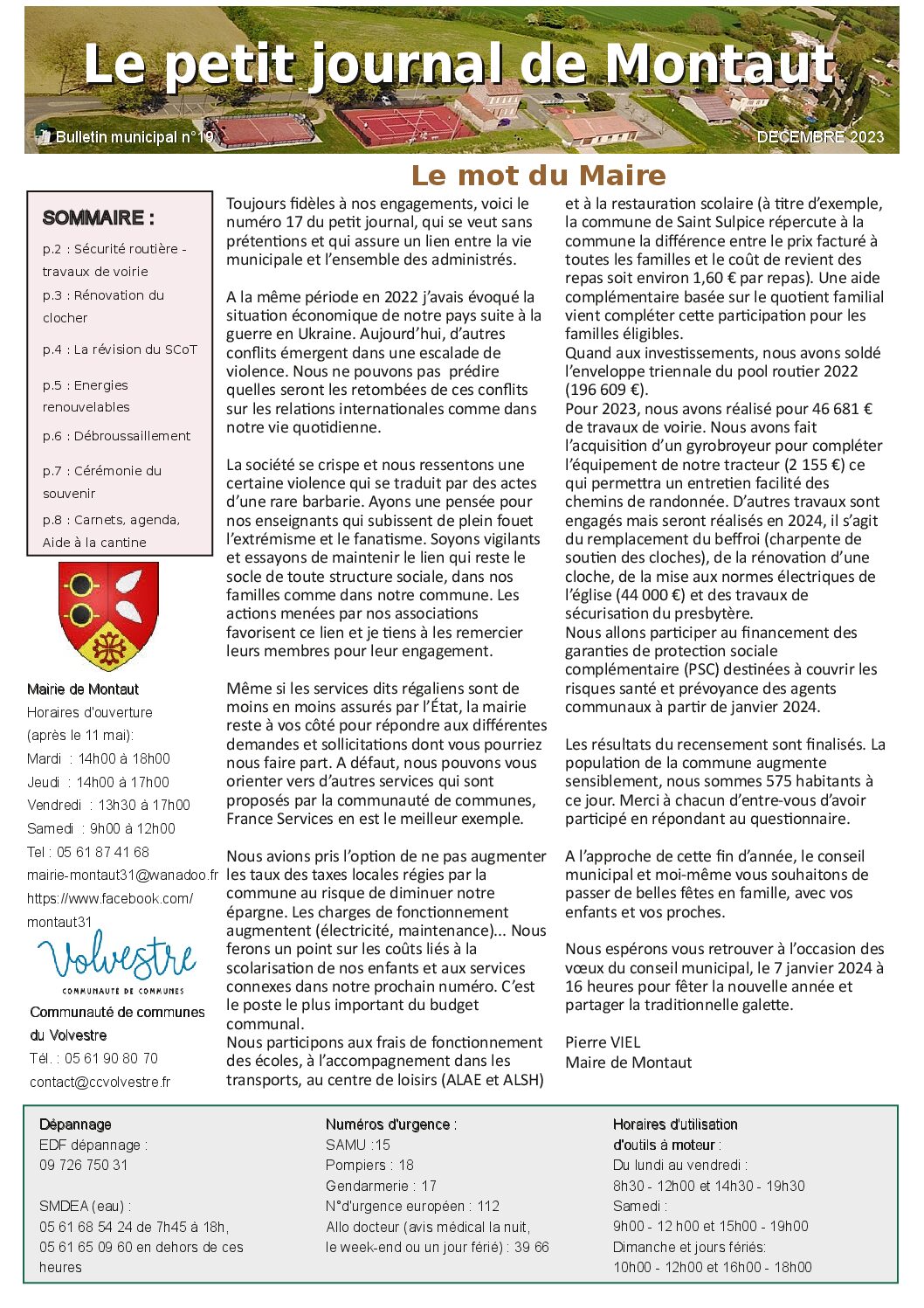 Petit Journal De Montaut Décembre 2023
