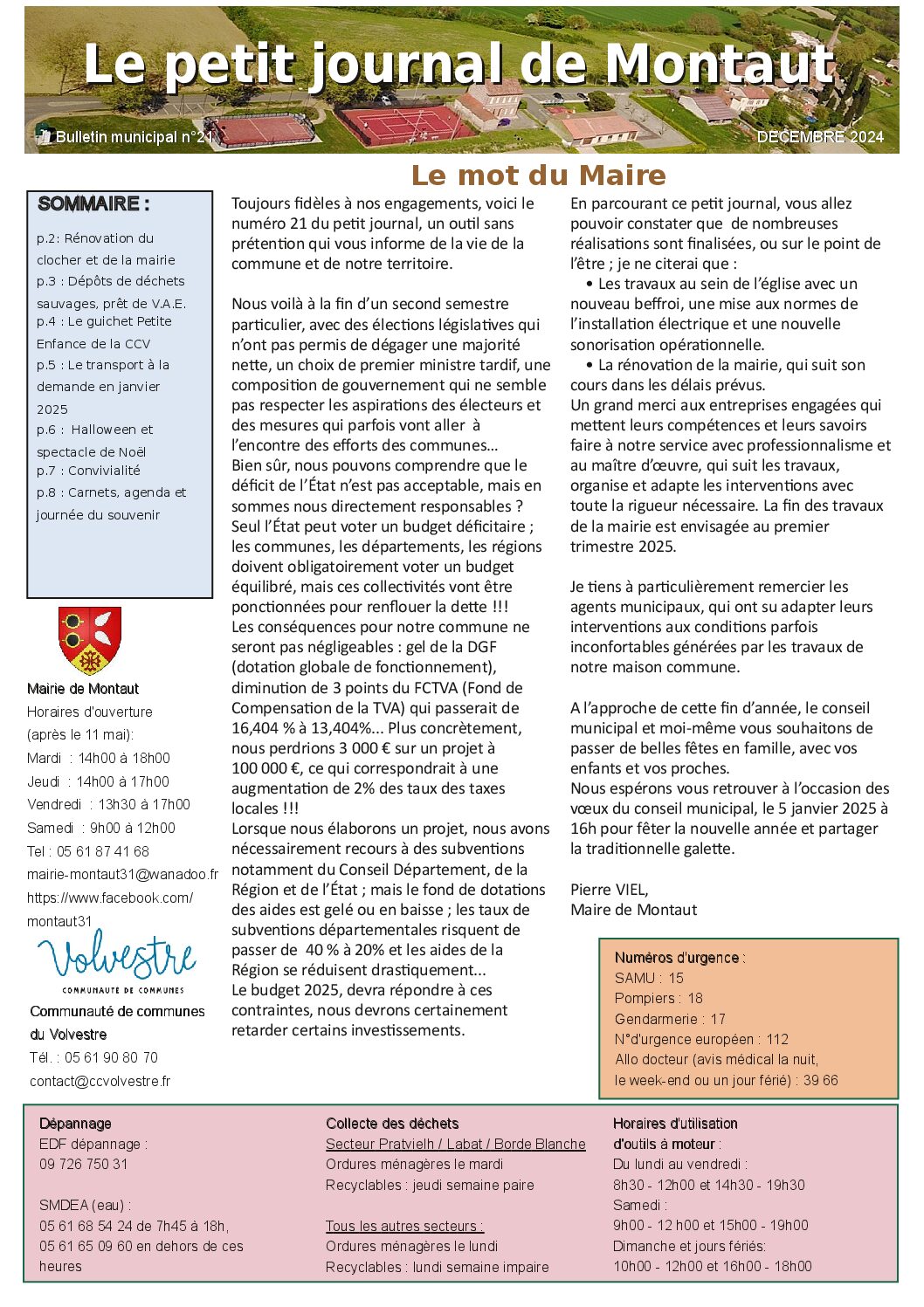 Petit Journal De Montaut Décembre 2024