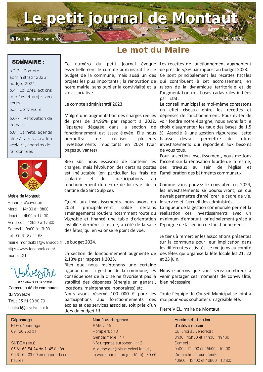 Petit Journal De Montaut Juin 2024